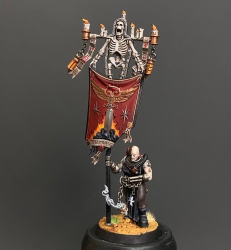 Warhammer 40K Black Templars Chaplain Grimaldus & Retinue Painted Miniature mode - Picture 15 of 17