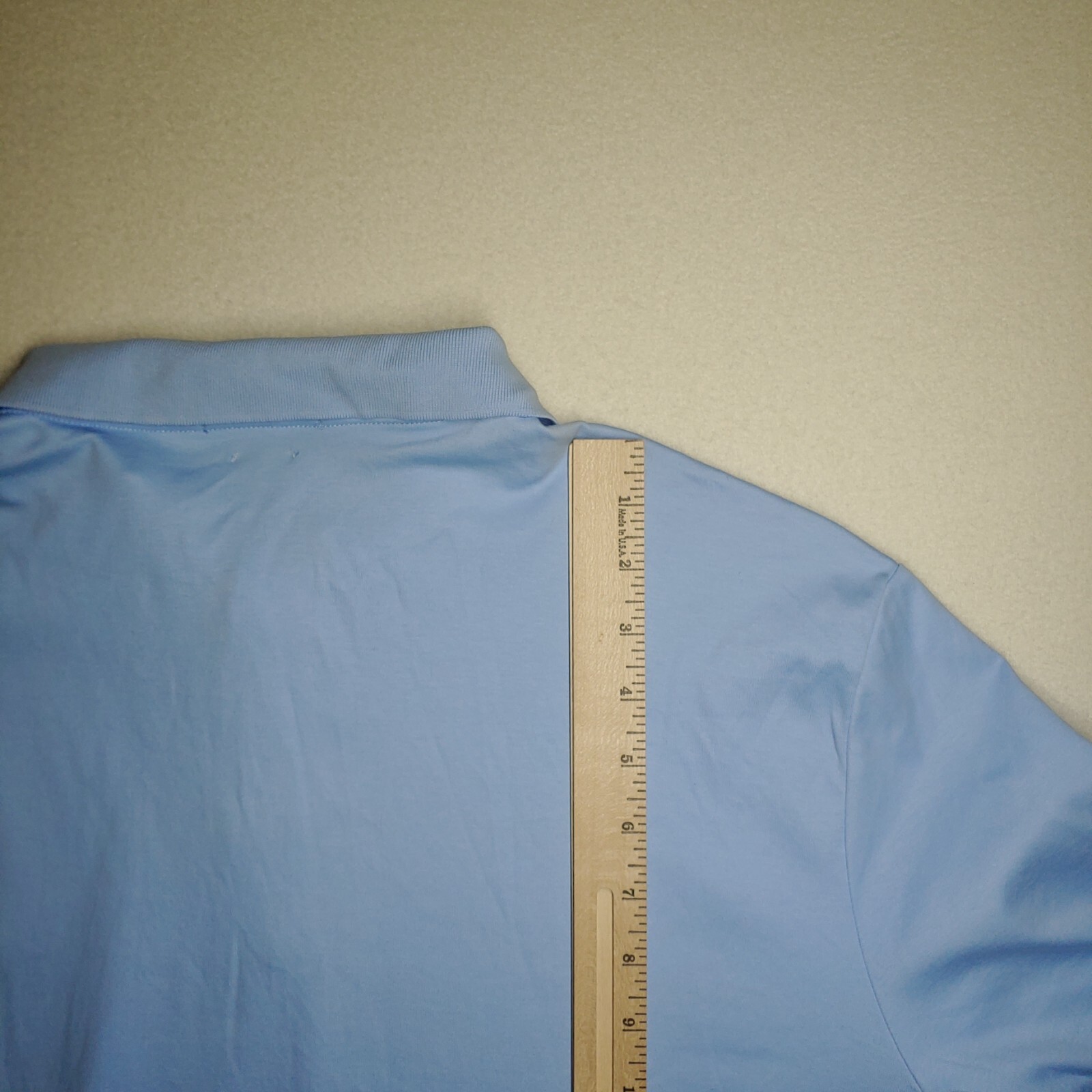 Polo Ralph Lauren uomo XL blu vestibilità classica camicia manica corta golf marrone pony