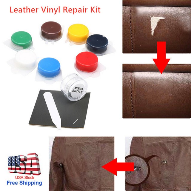Leather Repair Kit Filler Vinyl DIY Car Seat Sofa Patch Rips Holes