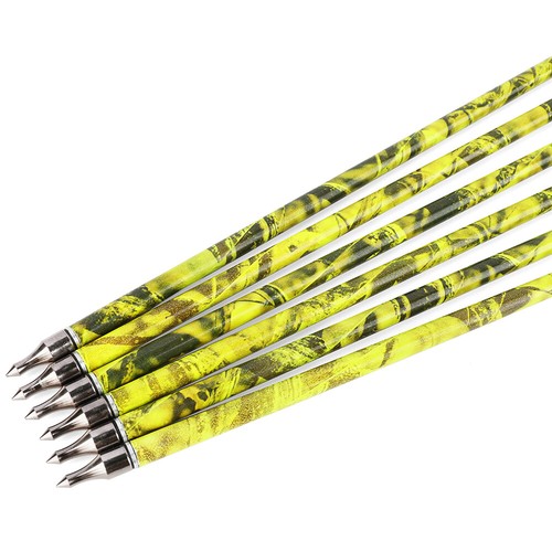 6/12 Carbonpfeile 30" Jagd Pfeile SP500 Camo Pfeilschäfte Recurve Compoundbogen - Picture 5 of 15