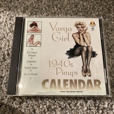 VARGA GIRL 1940s Pinups Calendar/Screen Saver/Jigsaw Puzzle Cedco