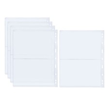 2 Pockets Currency Collecting Pages, 5 Sheets Paper Money Pages Sleeves