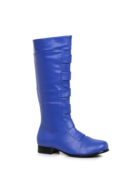 blue high knee boots