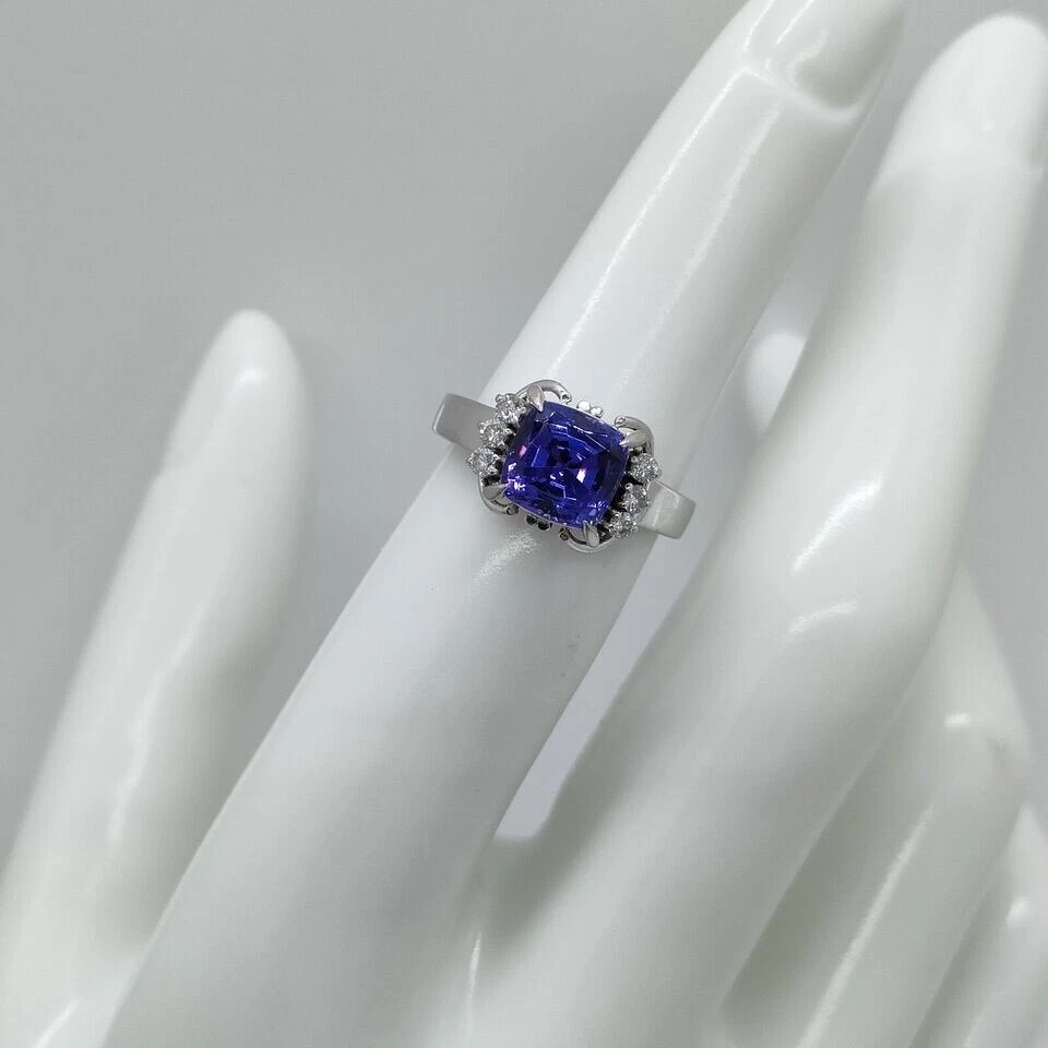 Jewelry Ring Tanzanite 1.7ct Platinum - Image 2 of 4