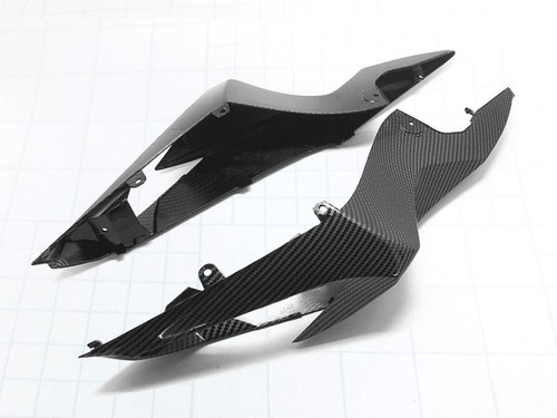 Gloss Carbon Fiber Pattern Rear Tail Side Seat Cover Fairing – Fits 2011-2019 Suzuki GSXR 600 & 750 (Pair)