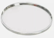 Genuine OMEGA 29.6mm Acrylic Watch Crystal with Chromed Tension Ring