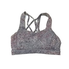 Lululemon Bra Energy Bra Gray Strappy Size 4