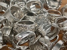 Spoon Rings, WHOLESALE, Lot Spoon rings, 15 pieces, Handmade Statement rings