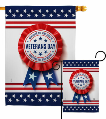 Veterans Day Garden Flag Armed Forces Decorative Small Gift Yard House Banner