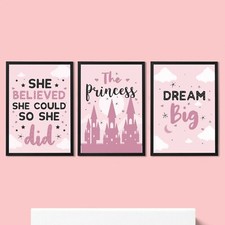 Girls Bedroom Wall Art Girls Bedroom Decor Princess Art Girls Nursery Pictures