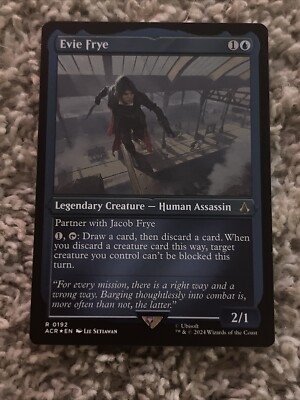 Evie Frye Etched Foil Rare, Assassin's Creed #192, MTG Magic The Gathering 