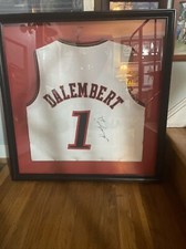 Samuel Dalembert signed framed Philadelphia Sixers jersey No Coa