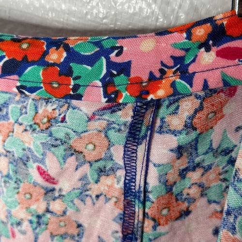 New Loft A-Line Midi Skirt Sz 6 Pink Blue Green Floral Linen Daisy Coquette - Picture 8 of 14