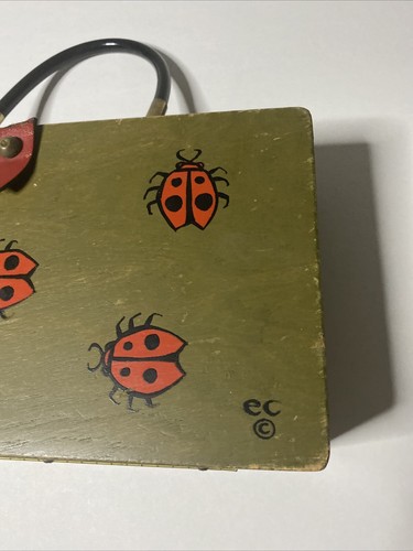 Cartera Enid Collins LUCKY LADY BUGS Vintage Caja Madera 1967 Rara LEER DESC - Imagen 4 de 24