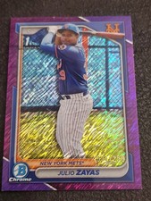 2024 Bowman Chrome BCP-347 Julio Zayas 1st Bowman Chrome Purple Shimmer /250