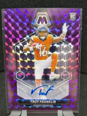 2024 Panini Mosaic Purple Power Auto  #/49 Troy Franklin 