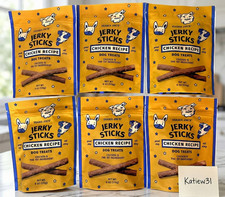 6 Packs Trader Joe's Chicken Recipe Jerky Sticks Dog Treats 6 oz Each