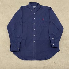Polo Ralph Lauren Small Pony Blake Cotton Navy Button Down Shirt Large Minimal