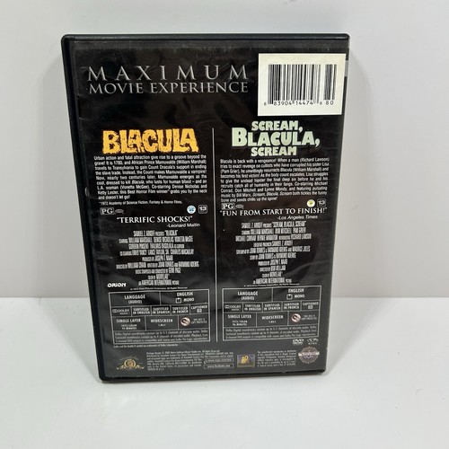 Blacula and Blacula Scream Double Feature (DVD 2009 2-Disc Set) Soul Cinema - Picture 3 of 4
