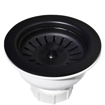 Native Trails DR320-MB 3.5'' Basket Strainer, Matte Black - Drains & Strainers -