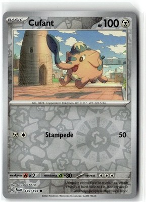 Cufant 149/193 Common Paldea Evolved Pokemon Reverse Holo NM/M