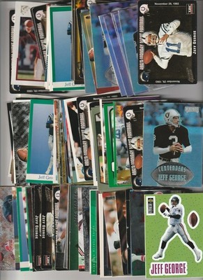 (96) card Jeff George mixed lot, Atlanta Falcons star