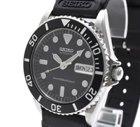 [EXC+5] SEIKO Diver's SKX023 7S26-0050 Black Men's Watch Automatic From JAPAN