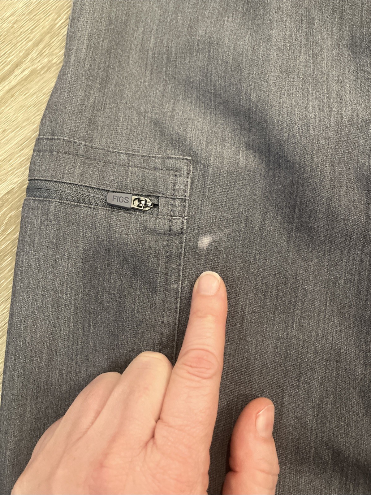 Figs Tech Collection S Gray Drawstring Elastic Sc… - image 3