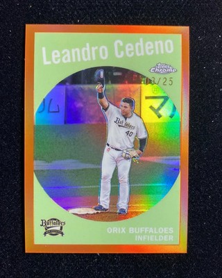 2024 Topps Chrome Leandro Cedeno #T59-10 Orange Refractor 03/25 Buffaloes QI95