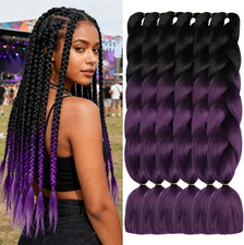 Ombre Jumbo Treccia Capelli, 5 Pc Extension per Treccine Africane Capelli, 24 Po