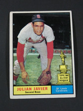 Julian Javier 1961 Topps All-Star Rookie card #148. rookie card picture