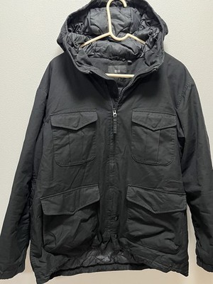 Uniqlo x Engineered Garments Mens Small Black PUFFTECH Utility Parka Jacket Coat