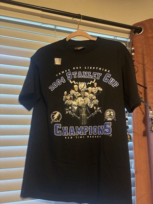 Old Time Sports Tampa Bay Lightning 2004 Stanley Cup Champions Black Shirt NHL