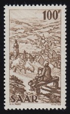 Saarland 288 Freimarke 100 Fr, postfrisch **