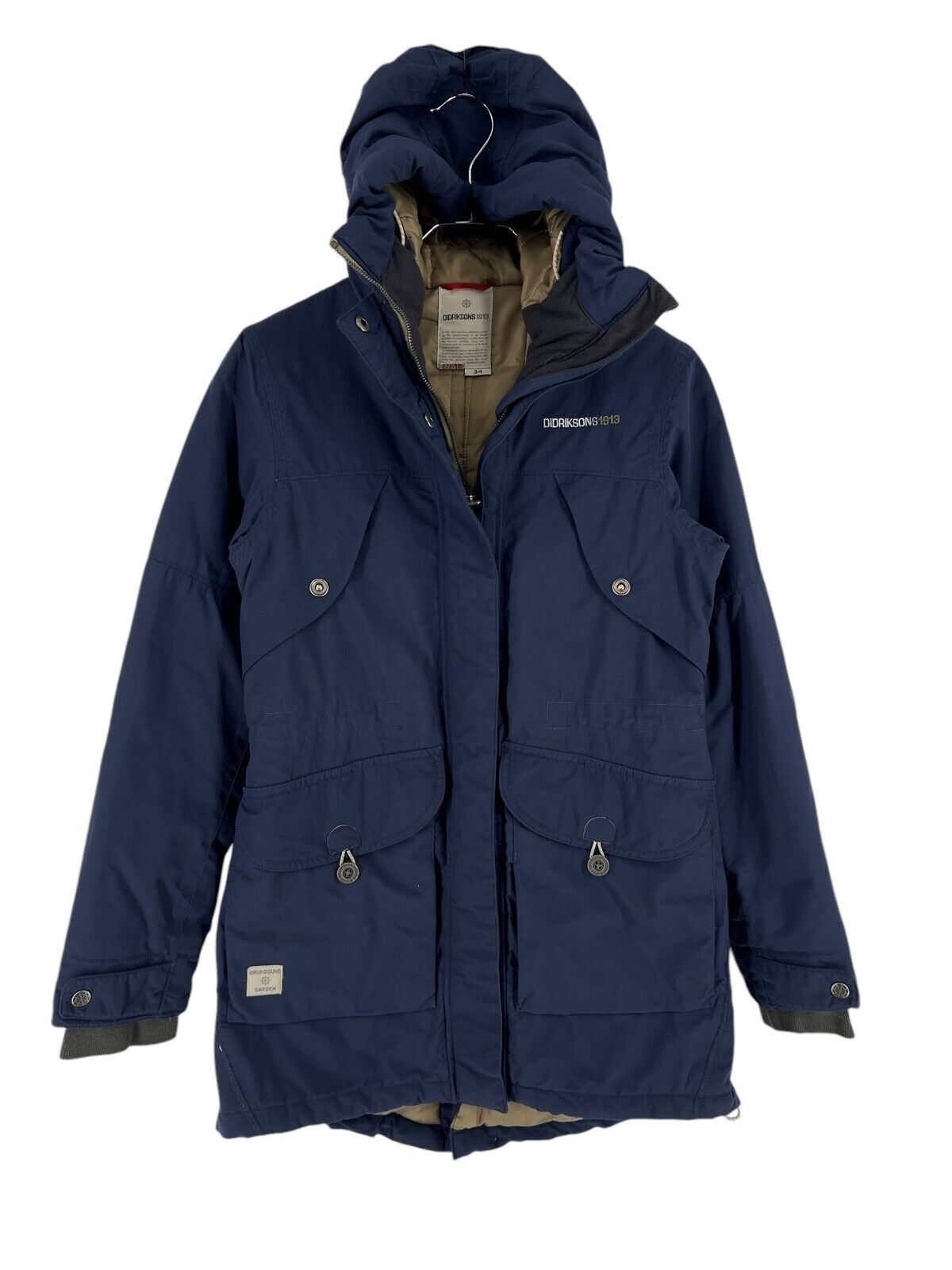 DIDRIKSONS StormSystem Hooded Parka Jacket Coat Women Size 34 - XS