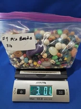 3 Lbs Mixed Craft Bead Lot  Beautiful Colors And Materials #7
