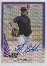 2019 Leaf Metal Draft 1990 Throwback Purple Wave /15 TJ Sikkema #LT-TJS Auto