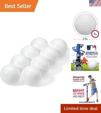 Lightweight Perforated 8-Pack Plastic Baseballs - Ideal for Kids' Drills