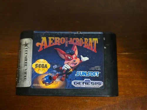 Aero the Acrobat (Sega Genesis, 1993) Cartridge Only - Tested/Works