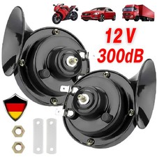 2x 300DB 12V Elektrisch-Schnecken Klang Hupe Lufthorn Laut Horn LKW Auto Fanfare