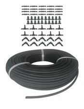 New 1/4 Inch Soaker Hose - Drip Irrigation - Yard Landscaping Black 200 ft With 