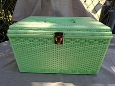 VTG Wilson Wil-Hold Basket Weave Sewing Box R...