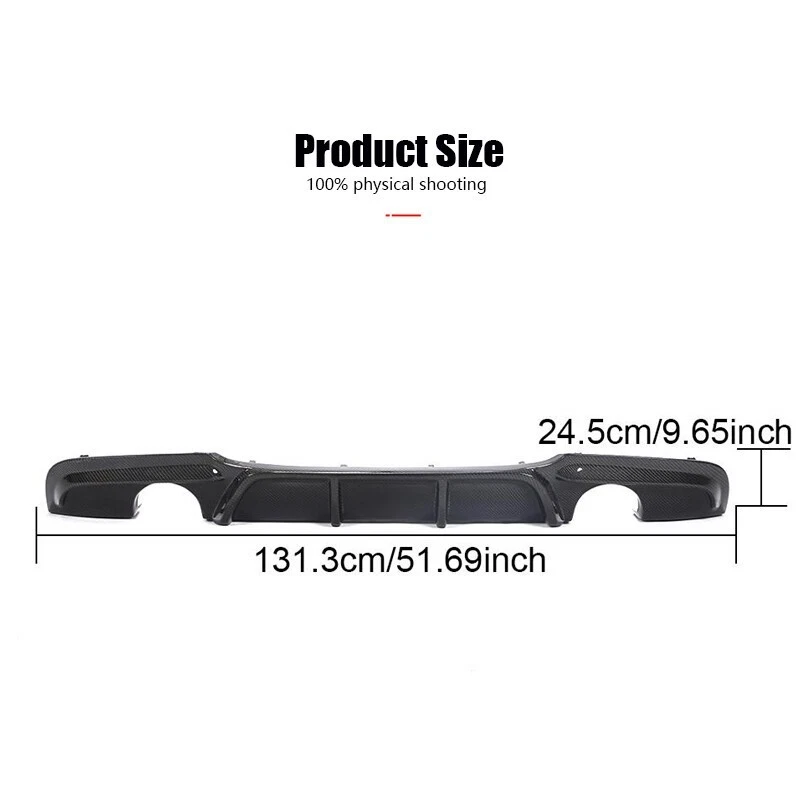 Para BMW E90 325i 335i M-Sport 2009-2012 para-choque traseiro de carbono real difusor labial EUA - Imagem 3 de 4