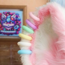 Furry Ear Cuffs Set Clip On Accessories for Fursuit Cosplay Costume Headgear