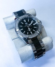 TAG Heuer Aquaracer Ceramic Diamond WAY131E White 36mm Ladies Watch