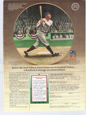 Vtg Print Ad Babe Ruth The Called Shot Bradford Exchange London Ontario Plate