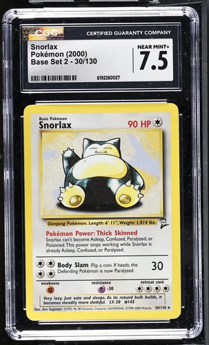 Snorlax graded CGC 7.5 for sale on eBay