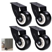 Gate Wheels for Wooden Gates, Smooth Rolling Gate Spring, 4 Heavy Duty Caster...