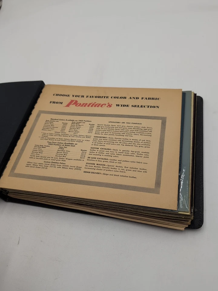 1953 Pontiac цвет и обивка дилер альбом двойной полоски шоу-рум книга - Изображение 2 из 4