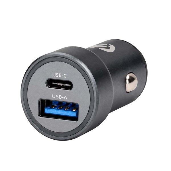 Nedis, 48W Auto-LadegeräT Mit USB-C, USB-A, QC 3.0 Und PD 30W, Dunkelgrau-image